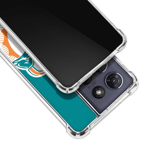 NFL Miami Dolphins Retro Logo Moto G 5G (2025) Clear Case