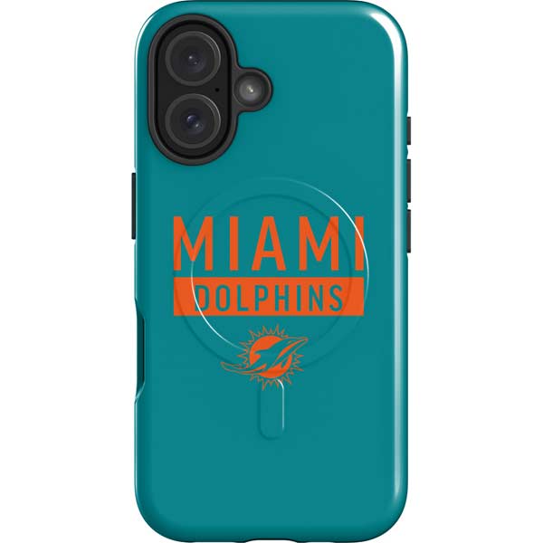 NFL Miami Dolphins Teal Performance Series iPhone 16 Magsafe Impact Case