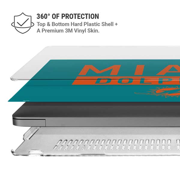 NFL Miami Dolphins Teal Performance Series MacBook Pro 14in (2021-24) Case plus Skin