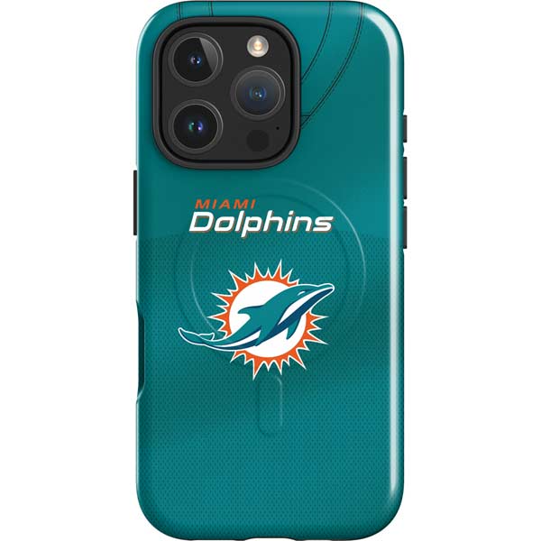NFL Miami Dolphins Team Jersey iPhone 16 Pro Magsafe Impact Case