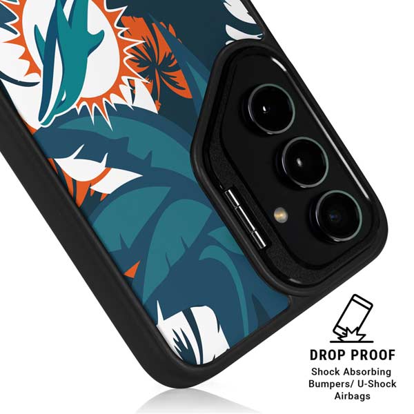 NFL Miami Dolphins Tropical Print Galaxy S26 Ultra Kickstand Case