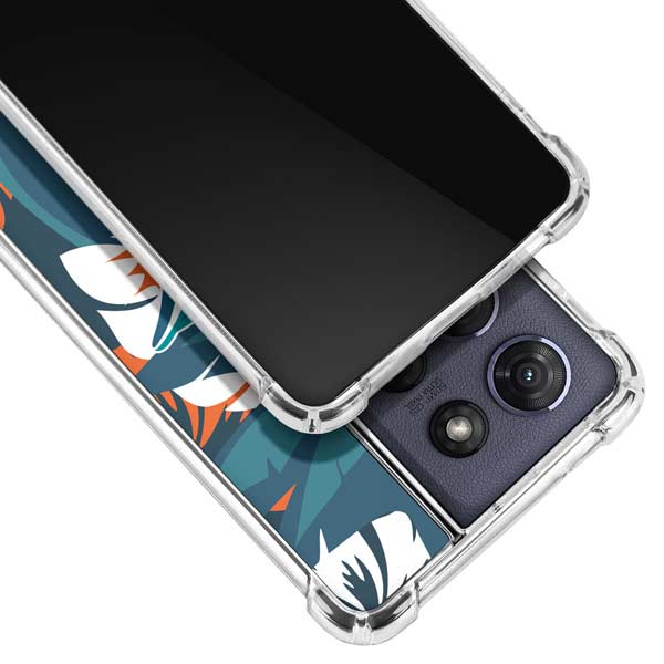 NFL Miami Dolphins Tropical Print Moto G Play 5G (2025) Clear Case