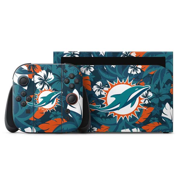 NFL Miami Dolphins Tropical Print Nintendo Skins