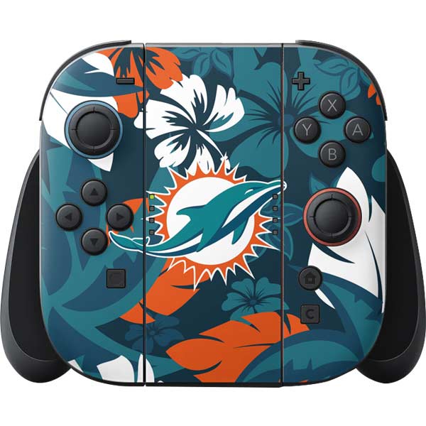 NFL Miami Dolphins Tropical Print Nintendo Skins