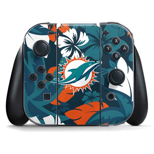 NFL Miami Dolphins Tropical Print Nintendo Skins