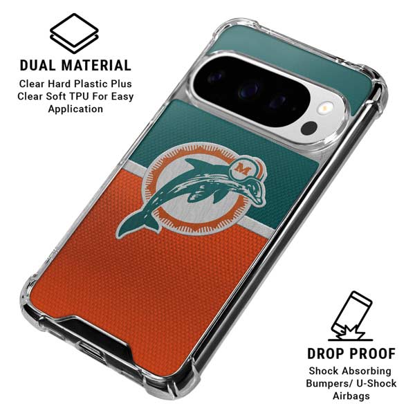 NFL Miami Dolphins Vintage Google Pixel 10 Pro Clear Case