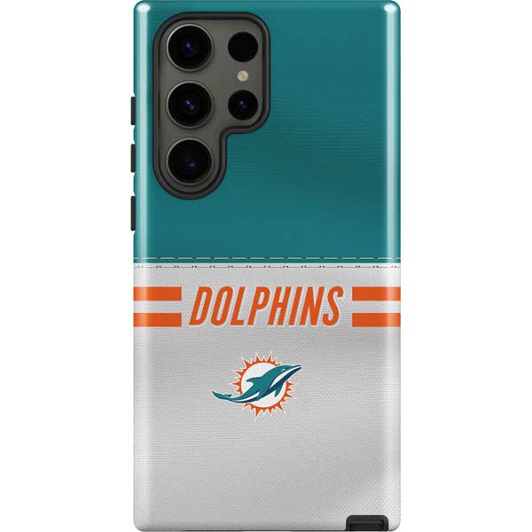 NFL Miami Dolphins White Striped Galaxy S23 Ultra Pro Case