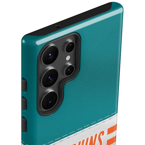 NFL Miami Dolphins White Striped Galaxy S23 Ultra Pro Case