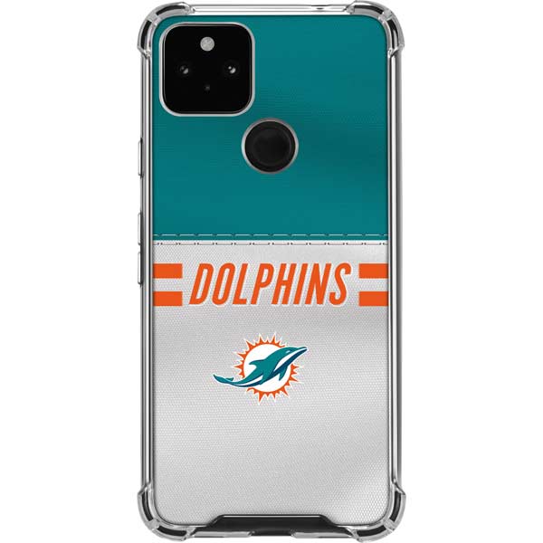 NFL Miami Dolphins White Striped Pixel Cases