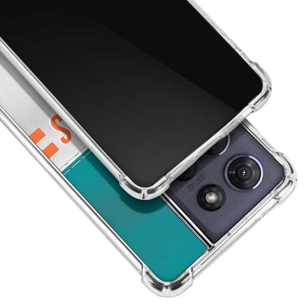 NFL Miami Dolphins White Striped Moto G 5G (2025) Clear Case