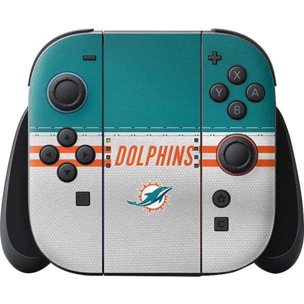 NFL Miami Dolphins White Striped Nintendo Skins