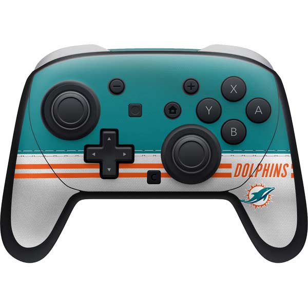 NFL Miami Dolphins White Striped Nintendo Skins