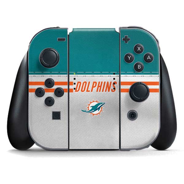 NFL Miami Dolphins White Striped Nintendo Skins