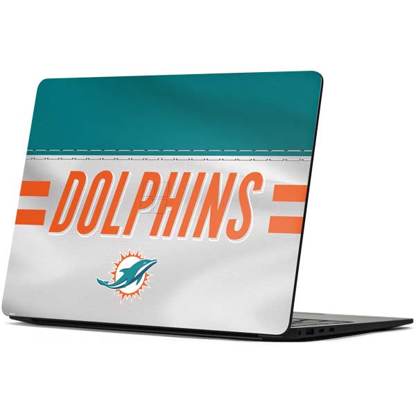 NFL Miami Dolphins White Striped Surface Laptop 7 15in Skin