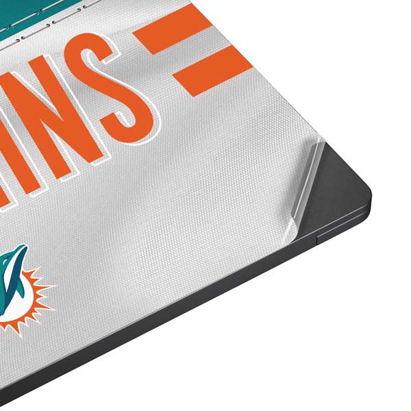 NFL Miami Dolphins White Striped Surface Laptop 7 15in Skin