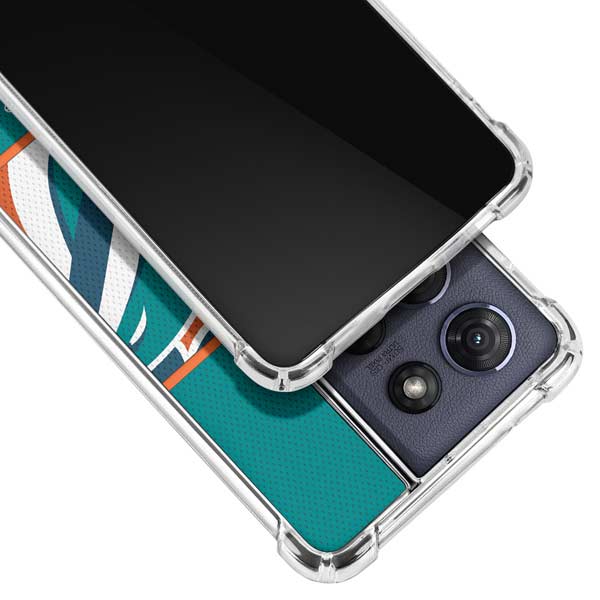 NFL Miami Dolphins Zone Block Moto G Power 5G (2025) Clear Case