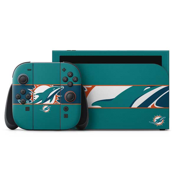 NFL Miami Dolphins Zone Block Nintendo Skins