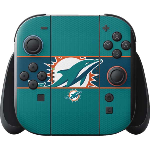NFL Miami Dolphins Zone Block Nintendo Switch 2 (2025) with Joy-Con Skin