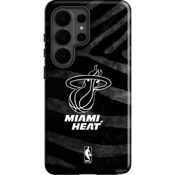 NBA Miami Heat Black Animal Print Galaxy S26 Ultra Impact Case