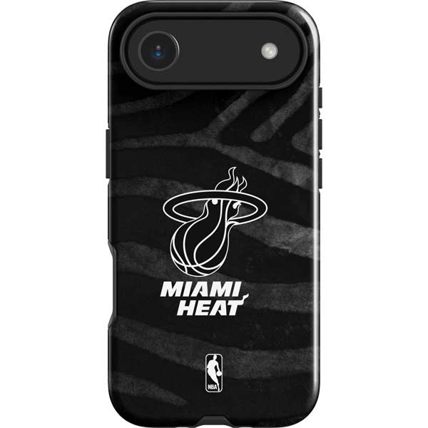 NBA Miami Heat Black Animal Print iPhone 17 Air Impact Case