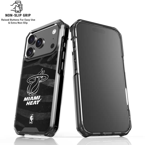 NBA Miami Heat Black Animal Print iPhone 17 Pro Max MagSafe Case