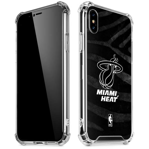 NBA Miami Heat Black Animal Print iPhone X/XS Clear Case