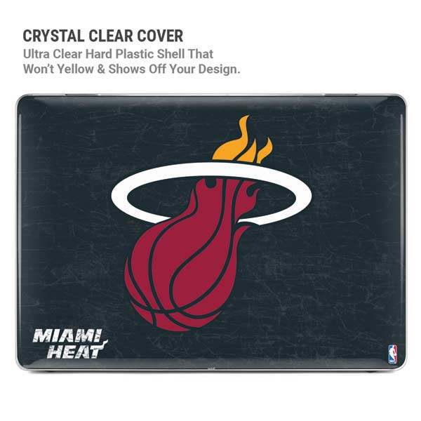 NBA Miami Heat Black Partial Logo MacBook Pro 14in (2021-24) Case plus Skin
