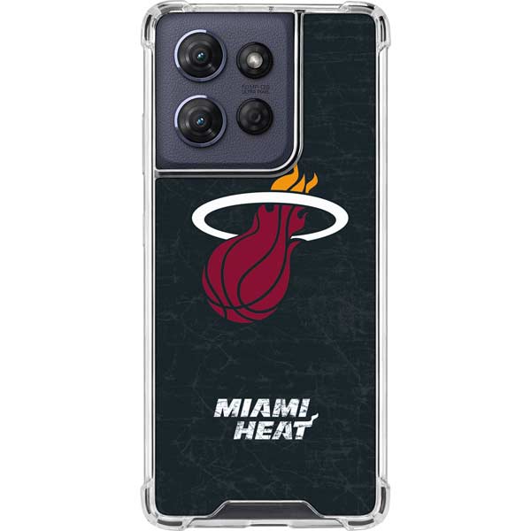 NBA Miami Heat Black Partial Logo Moto G 5G (2025) Clear Case