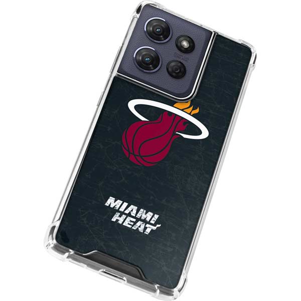NBA Miami Heat Black Partial Logo Moto G Play 5G (2025) Clear Case