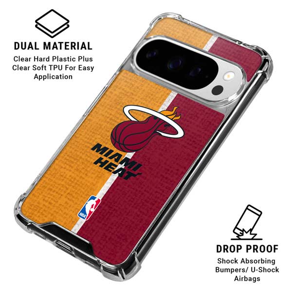 NBA Miami Heat Canvas Google Pixel 10 Pro Clear Case