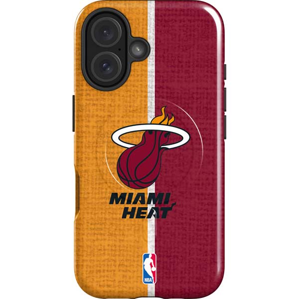 NBA Miami Heat Canvas iPhone 16 Plus Magsafe Impact Case