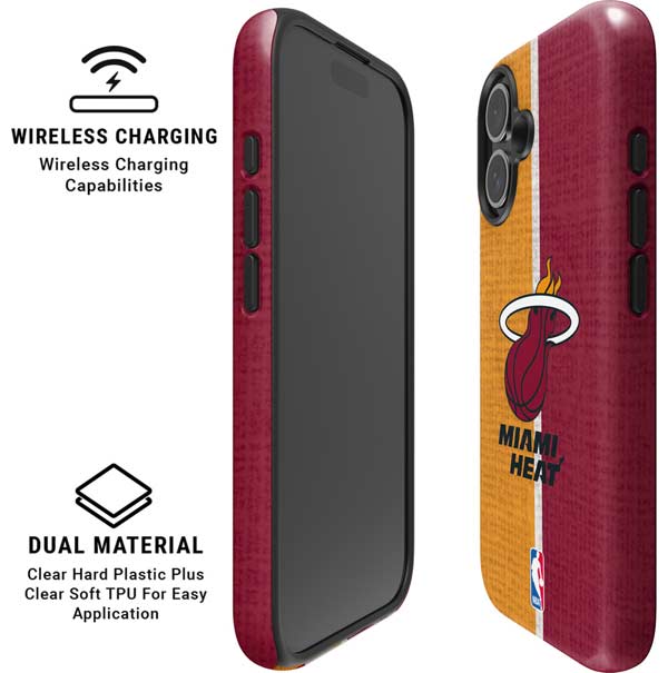 NBA Miami Heat Canvas iPhone 16 Plus Magsafe Impact Case