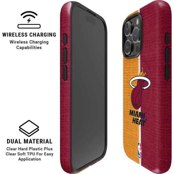NBA Miami Heat Canvas iPhone 16 Pro Max Magsafe Impact Case
