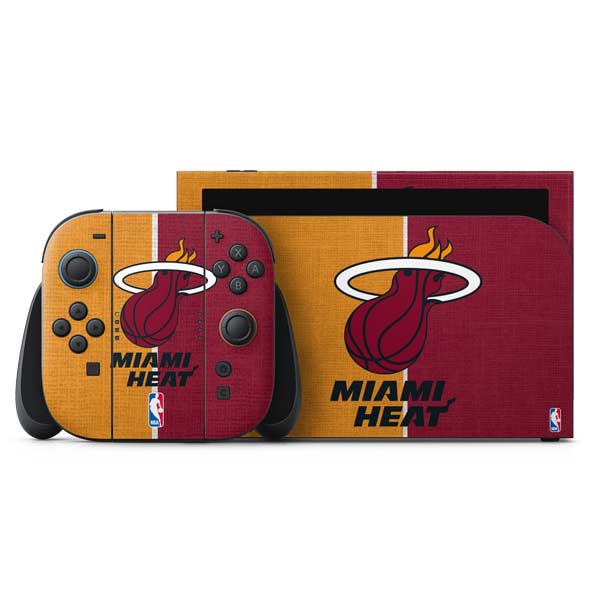 NBA Miami Heat Canvas Nintendo Switch 2 (2025) with Joy-Con Skin