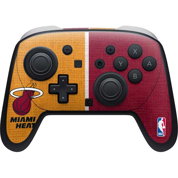NBA Miami Heat Canvas Nintendo Switch 2 (2025) Pro Controller Skin
