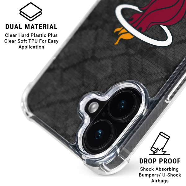 NBA Miami Heat Dark Rust iPhone 17 Clear Case