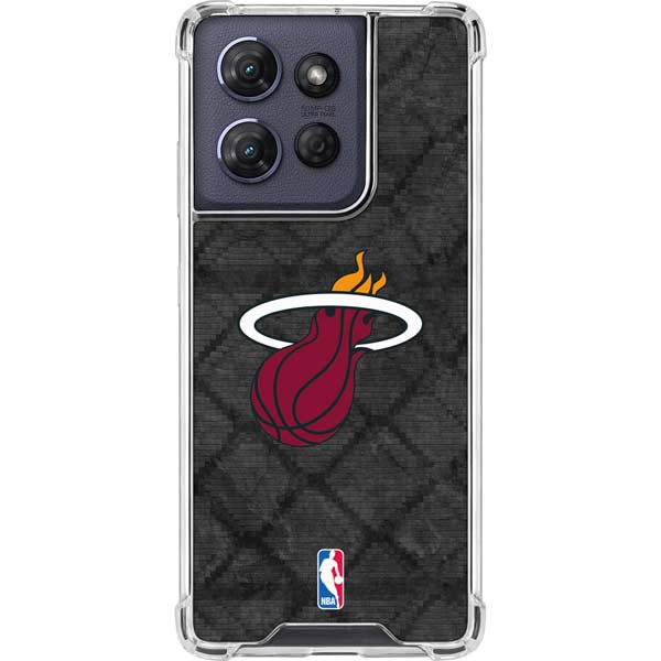 NBA Miami Heat Dark Rust Moto G 5G (2025) Clear Case