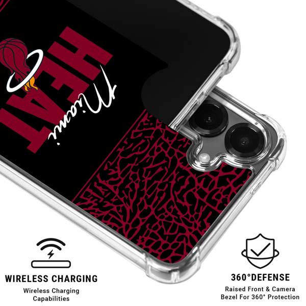 NBA Miami Heat Elephant Print Galaxy S26 Clear Case