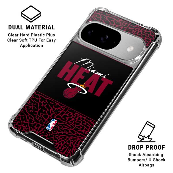 NBA Miami Heat Elephant Print Google Pixel 10 Clear Case