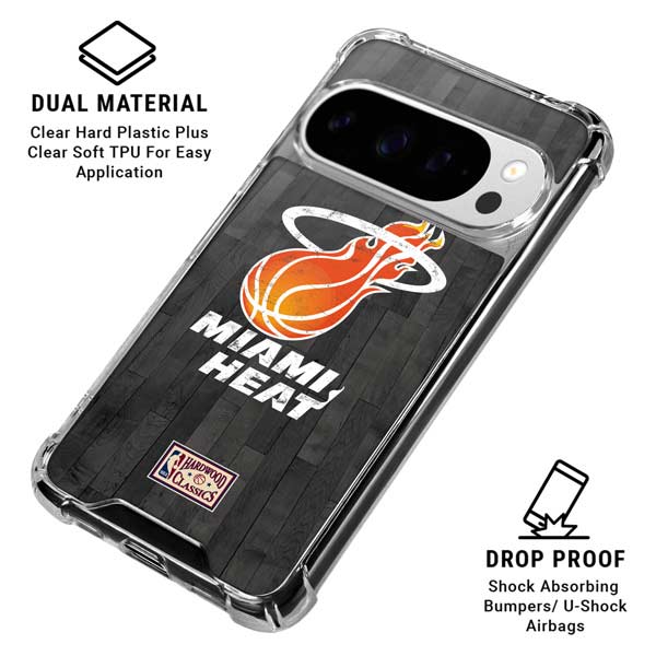 NBA Miami Heat Hardwood Classics Google Pixel 10 Pro Clear Case
