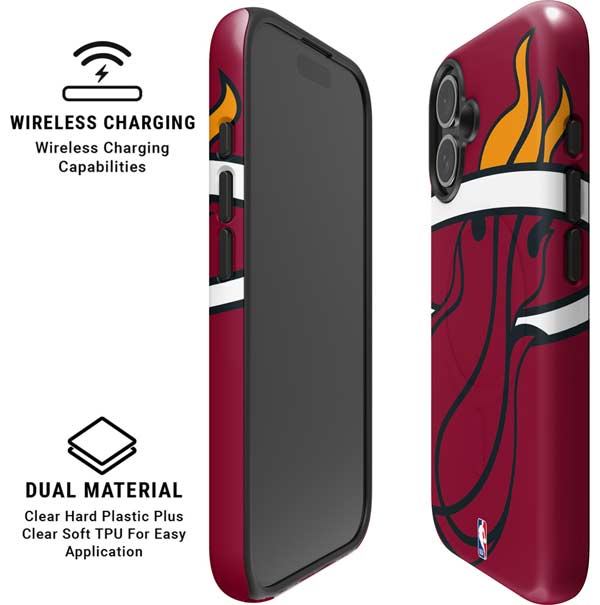 NBA Miami Heat Large Logo iPhone 16 Plus Magsafe Impact Case