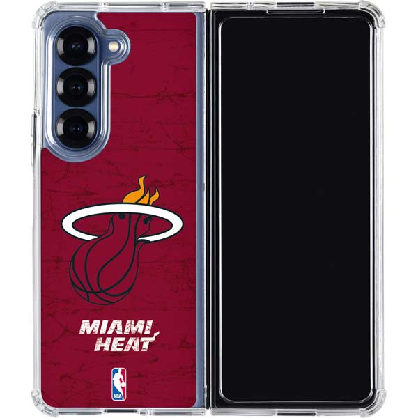 NBA Miami Heat Red Primary Logo Galaxy Z Fold7 Clear Case