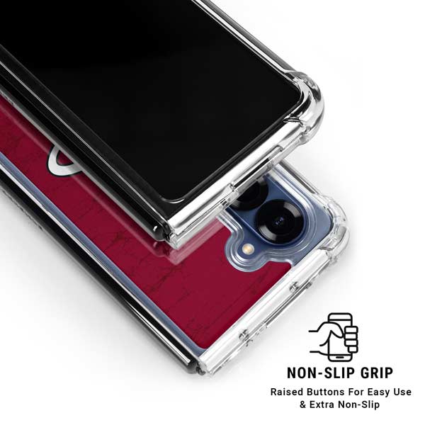 NBA Miami Heat Red Primary Logo Galaxy Z Fold7 Clear Case
