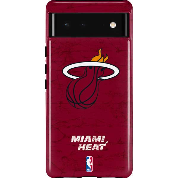 NBA Miami Heat Red Primary Logo Pixel Cases