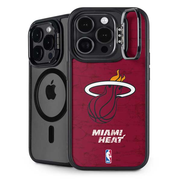 NBA Miami Heat Red Primary Logo iPhone 14 Pro Kickstand Case