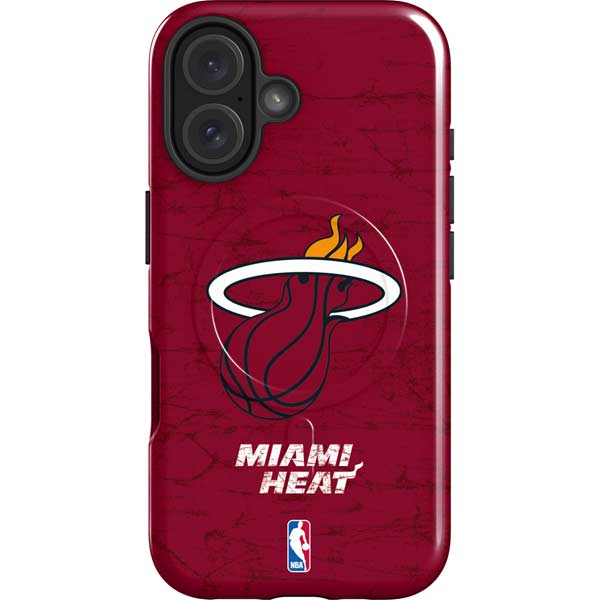NBA Miami Heat Red Primary Logo iPhone 16 Magsafe Impact Case