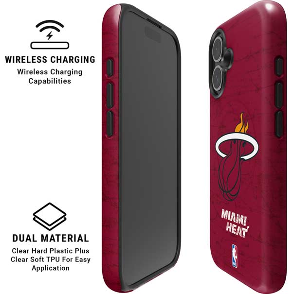 NBA Miami Heat Red Primary Logo iPhone 16 Magsafe Impact Case