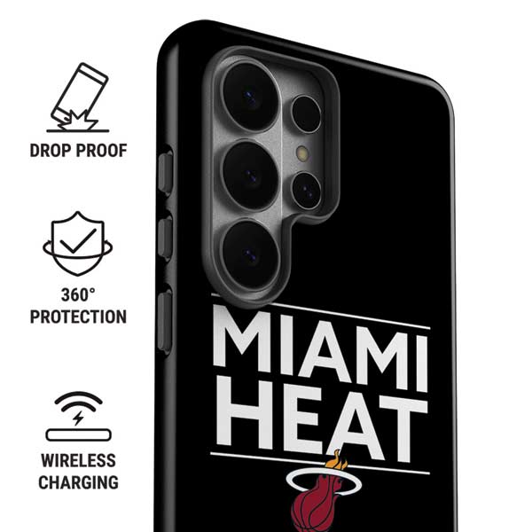 NBA Miami Heat Standard - Black Galaxy S26 Ultra Impact Case