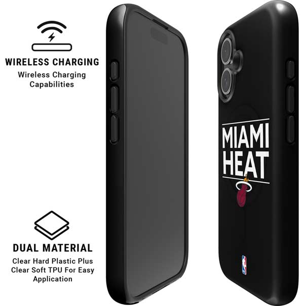 NBA Miami Heat Standard - Black iPhone 16 Magsafe Impact Case