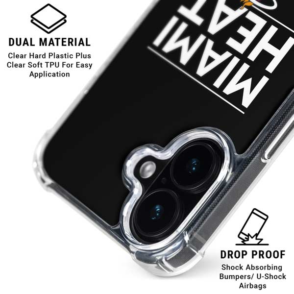 NBA Miami Heat Standard - Black iPhone 17 Clear Case
